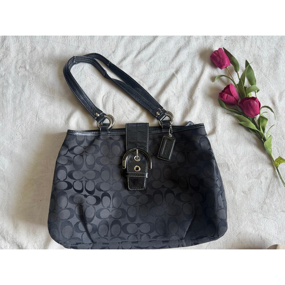 Coach Soho Signature East West Buckle Tote Shoulder B… - Gem